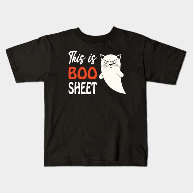 This is boo sheet 2020 funny halloween cat ghost Kids T-Shirt by DODG99